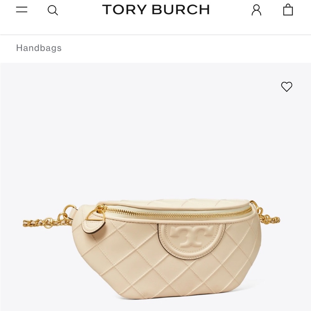 Tory Burch Cream Fleming Convertible Belt Bag